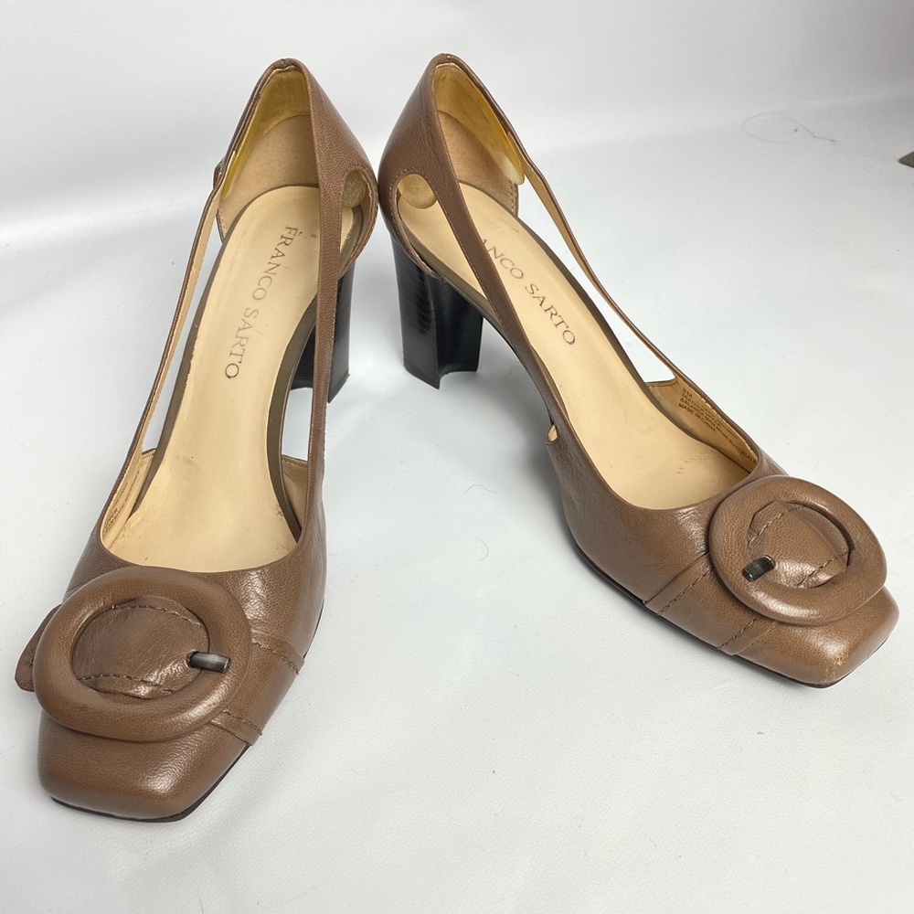 Brown Franco Sarto Leather Heels 💖🤩